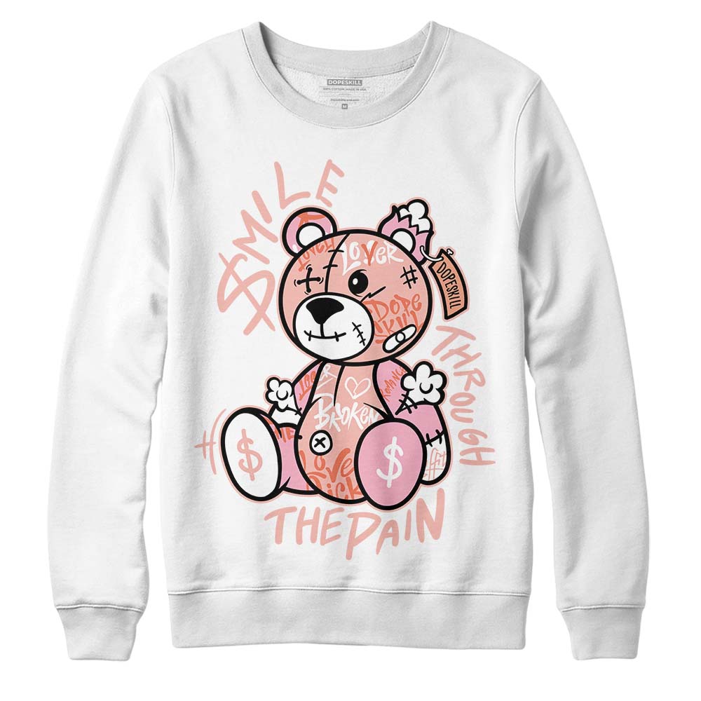 Jordan 11 Low “Legend Pink” DopeSkill Sweatshirt Smile Through The Pain Graphic Streetwear - White