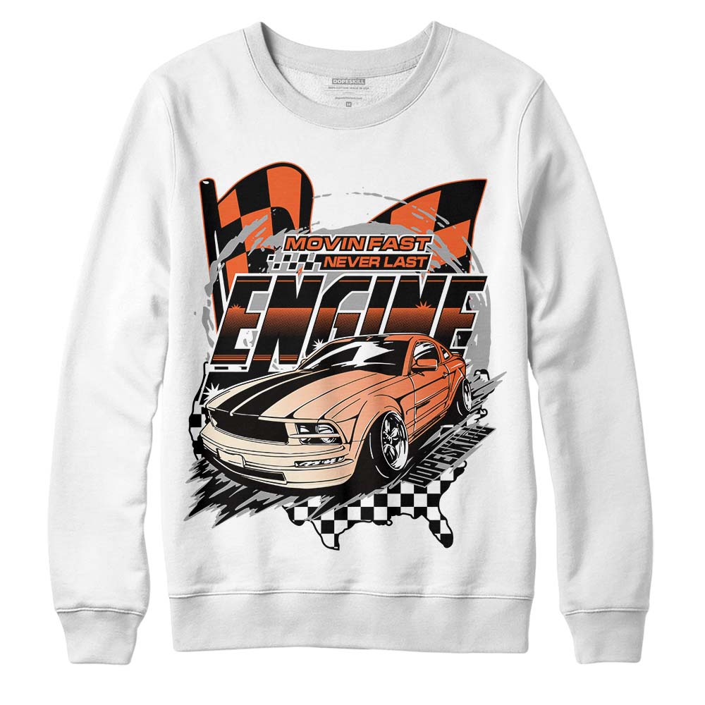 Jordan 3 Georgia Peach DopeSkill Sweatshirt ENGINE Tshirt Graphic Streetwear - White