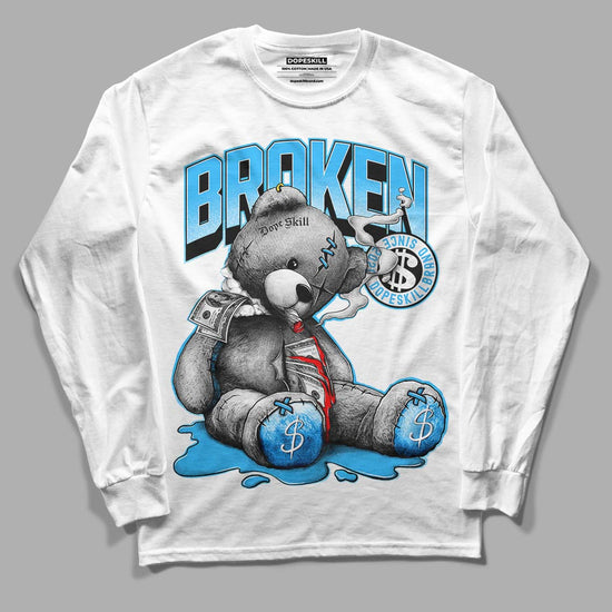 Jordan 2 Low "University Blue" DopeSkill Long Sleeve T-Shirt Sick Bear Graphic Streetwear - White