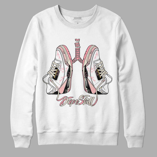 Jordan 3 GS “Red Stardust” DopeSkill Sweatshirt Breathe Graphic Streetwear - White