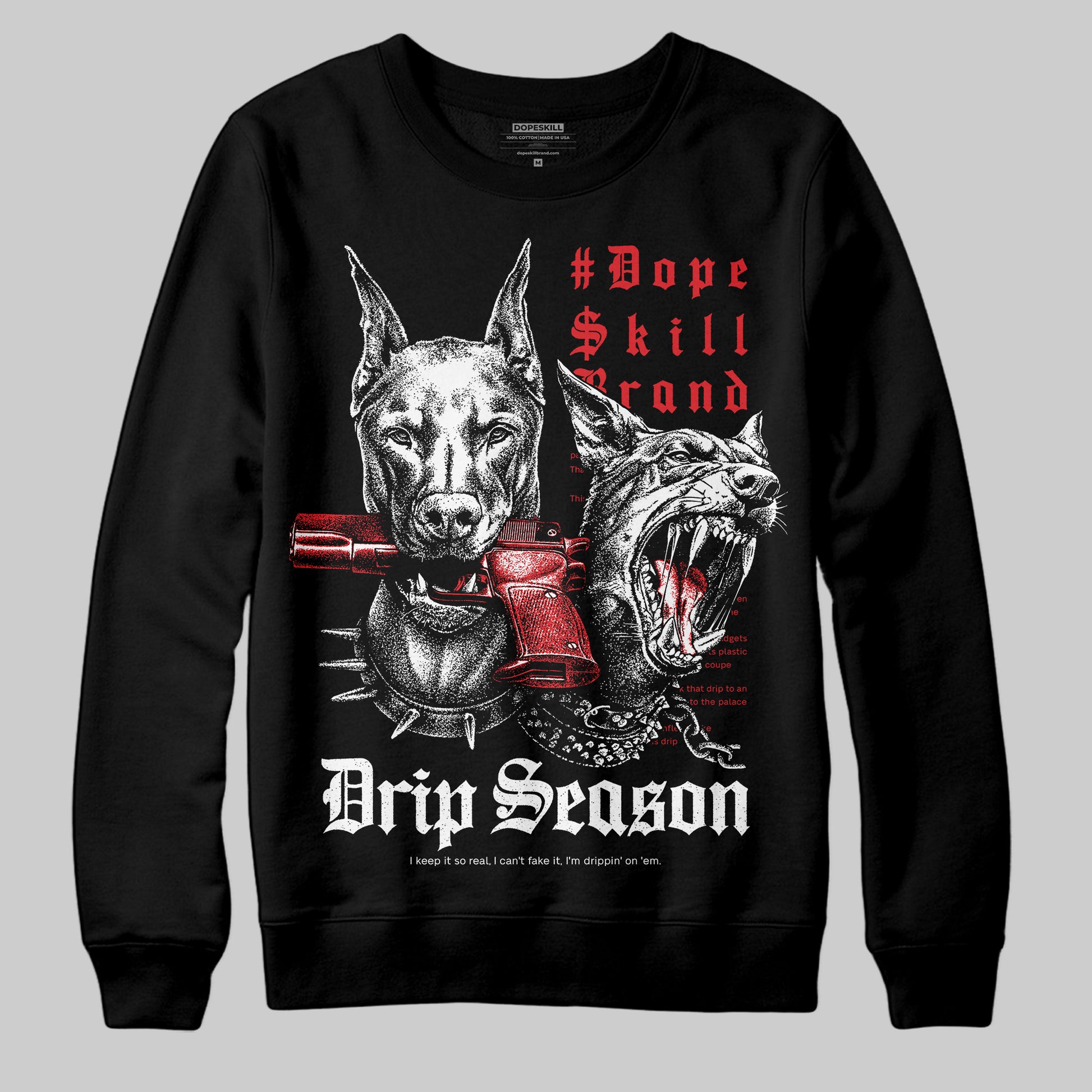Black and White Sneakers DopeSkill Sweatshirt New Drip Season Graphic Streetwear - Black