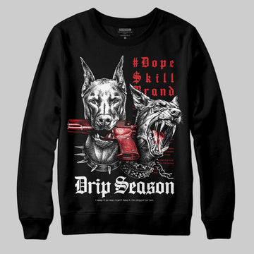 Black and White Sneakers DopeSkill Sweatshirt New Drip Season Graphic Streetwear - Black