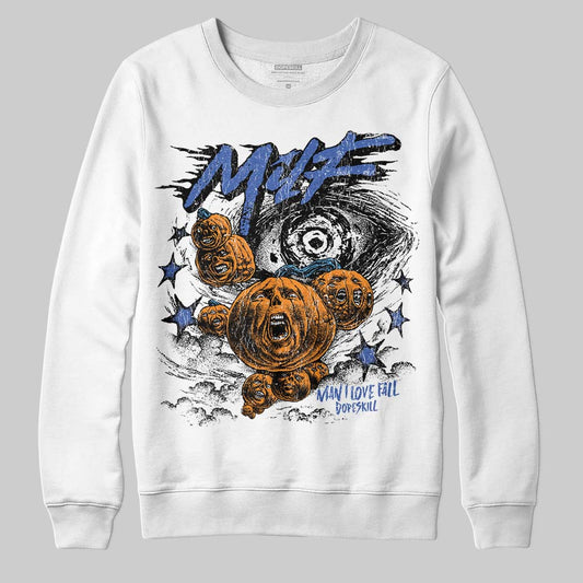 Royal Blue Sneakers DopeSkill Sweatshirt MILF Graphic Streetwear - White 