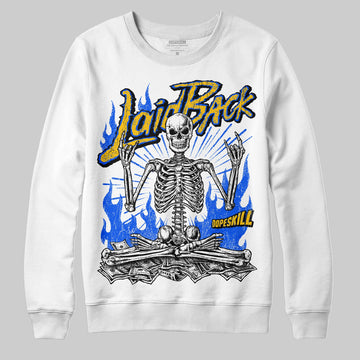 Royal Blue Sneakers DopeSkill Sweatshirt Laid Back Graphic Streetwear - White