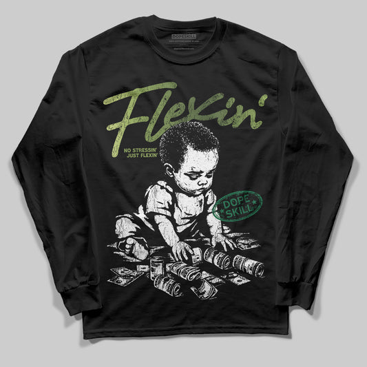 Foamposite Pro 'Pine Green' DopeSkill Long Sleeve T-Shirt Flexin' Graphic Streetwear - Black