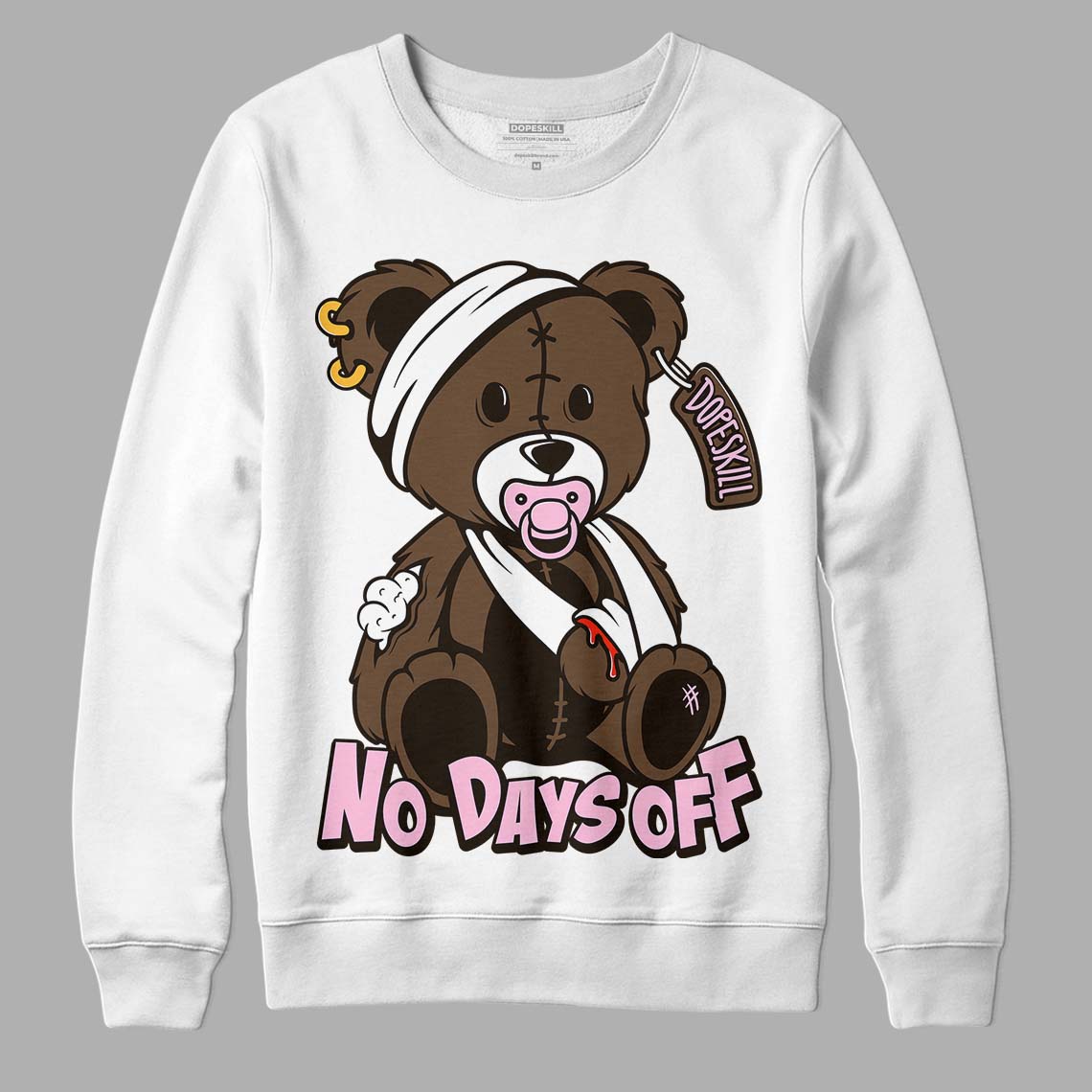 Jordan 11 Retro Neapolitan DopeSkill Sweatshirt Hurt Bear Graphic Streetwear