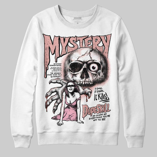 Jordan 1 Low OG “Rust Pink” DopeSkill Sweatshirt Mystery Ghostly Grasp Graphic Streetwear - White 