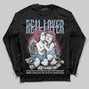 Jordan 3 GS “Denim/Pink Glow” DopeSkill Long Sleeve T-Shirt Real Lover Graphic Streetwear - Black