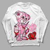 Dunk Low LX Pink Foam DopeSkill Long Sleeve T-Shirt Broken Heart Graphic Streetwear - WHite