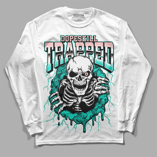 Dunk Low Green Snakeskin DopeSkill Long Sleeve T-Shirt Trapped Halloween Graphic Streetwear - White 