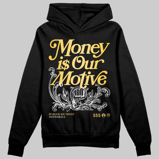 Jordan 12 "Phantom" DopeSkill Hoodie Sweatshirt Money Is Our Motive Typo Graphic Streetwear - Black