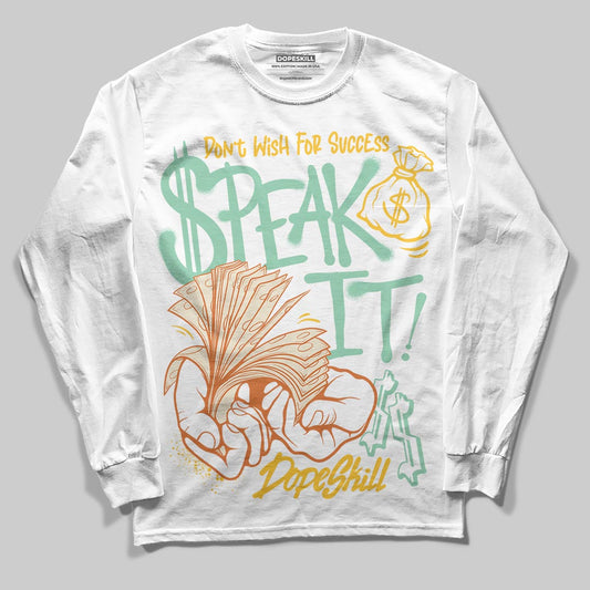 SB Dunk Low Rodeo Tourmaline DopeSkill Long Sleeve T-Shirt Speak It Graphic Streetwear - White