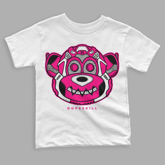 Jordan 1 Low GS “Fierce Pink” Dopeskill Toddler Kids T-shirt Monk Graphic Streetwear - White