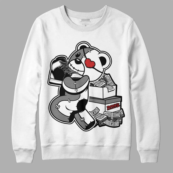 DopeSkill Sweatshirt Bear Steals Sneaker Graphic - White 