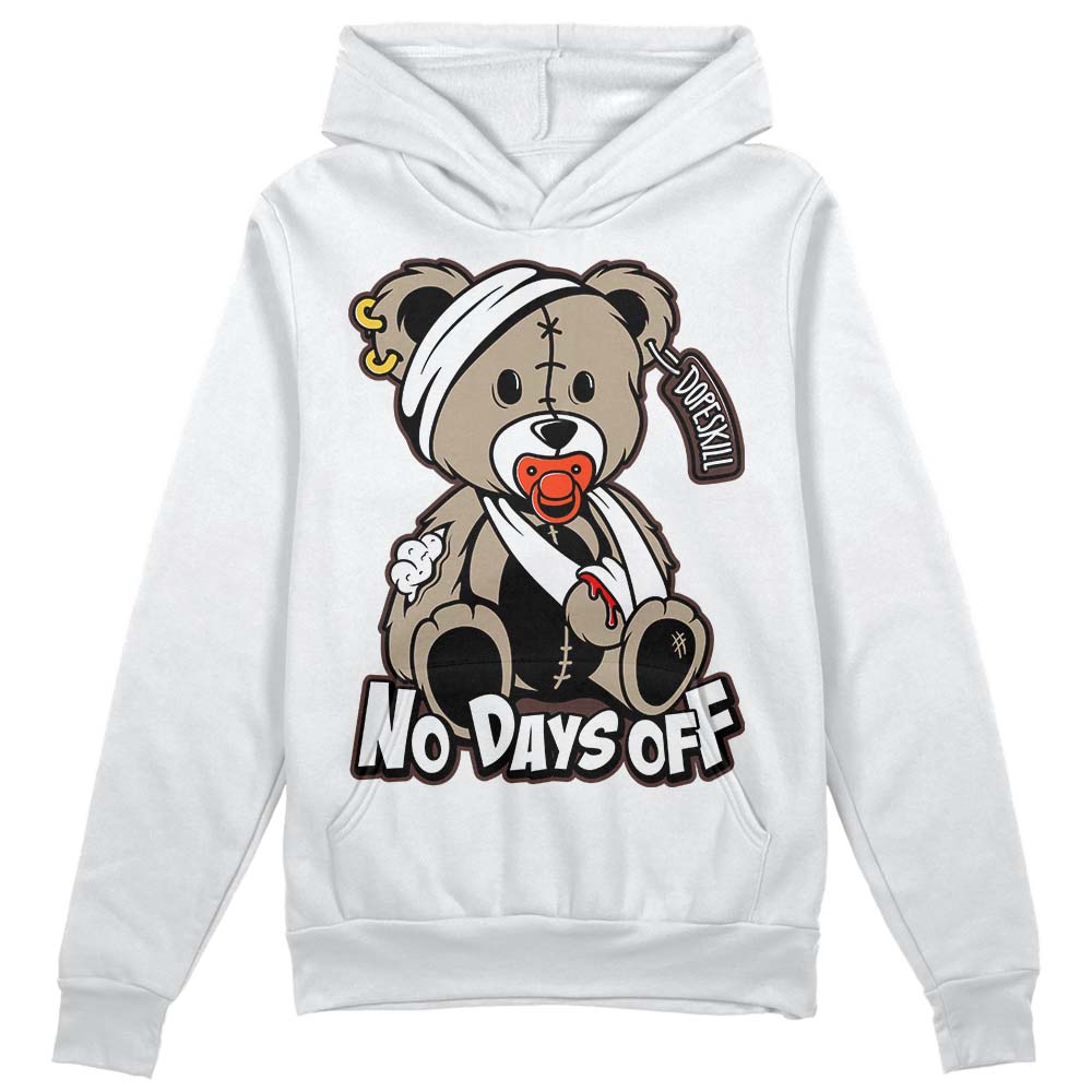 Jordan 1 High OG “Latte” DopeSkill Hoodie Sweatshirt Hurt Bear Graphic Streetwear - White 