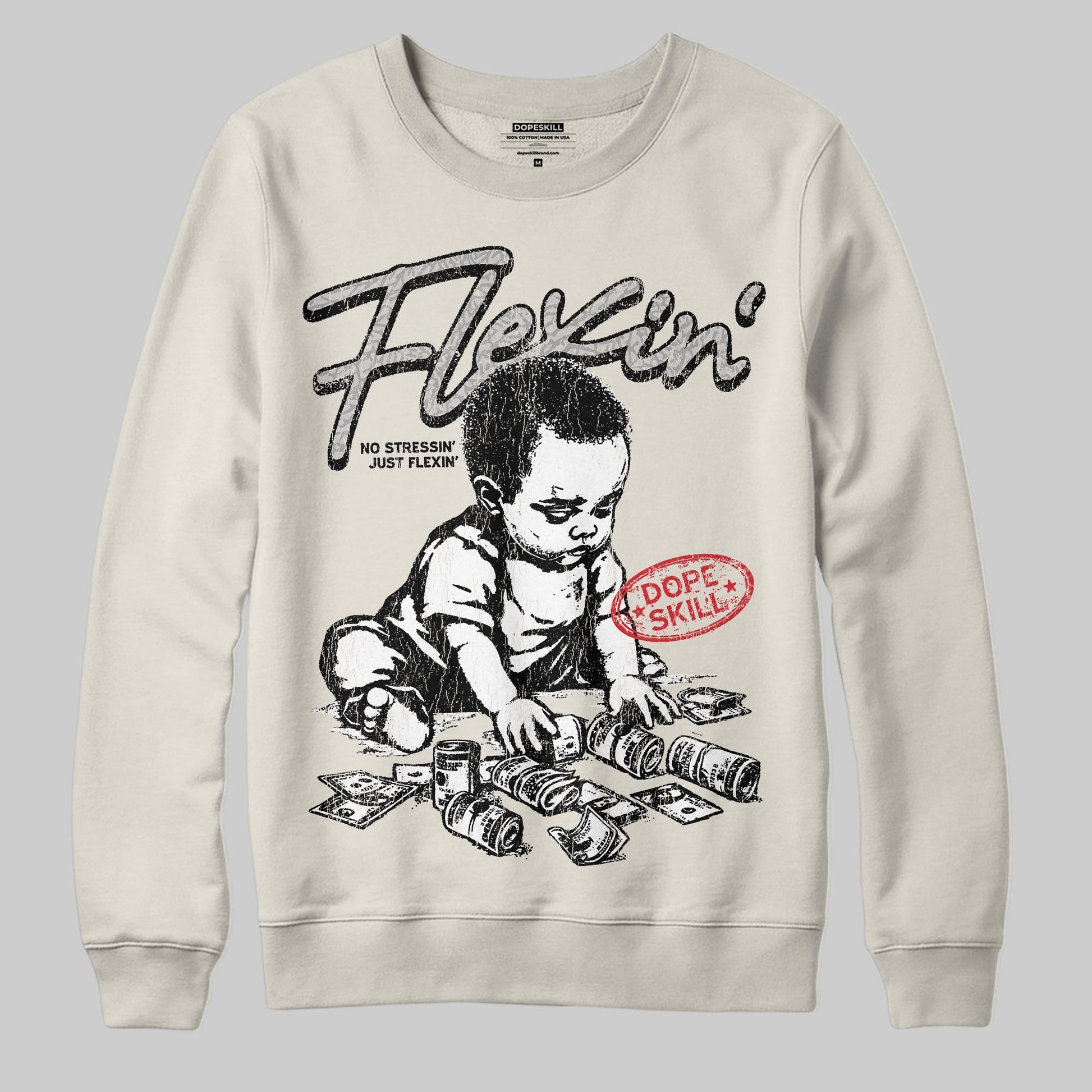 Jordan 1 Retro High OG “Sail” DopeSkill Sweatshirt Flexin' Graphic Streetwear