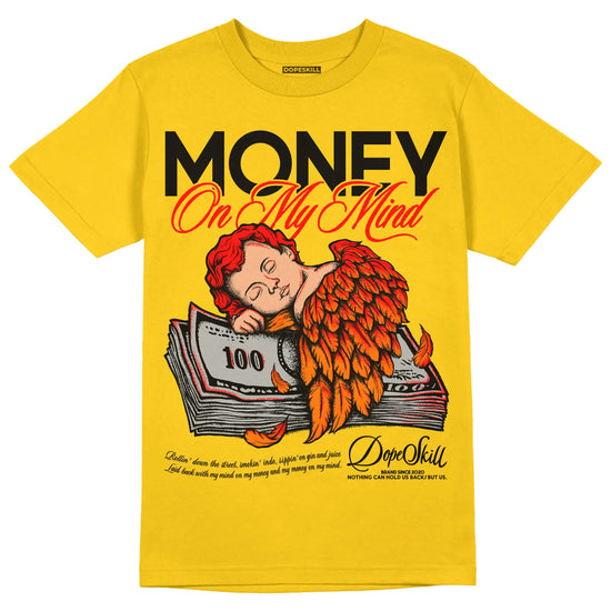 Jordan 4 Thunder DopeSkill T-Shirt MOMM Graphic Streetwear - Tour Yellow