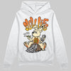 Orange, Black and White Sneakers DopeSkill Hoodie Sweatshirt Slow Life Graphic Streetwear - White