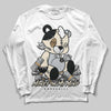 Jordan 5 Retro Reverse Metallic DopeSkill Long Sleeve T-Shirt MOMM Bear Graphic Streetwear - White