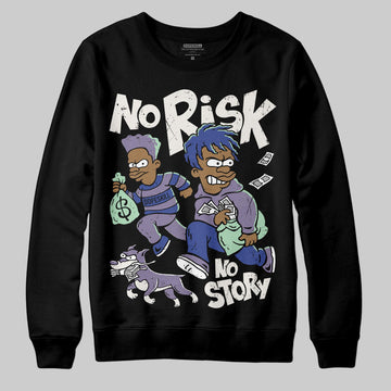 Jordan 1 Retro Low OG Zion Williamson Voodoo Alternate DopeSkill Sweatshirt No Risk No Story Graphic Streetwear - Black