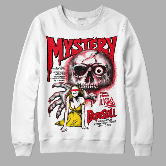 Jordan 4 Red Thunder DopeSkill Sweatshirt Mystery Ghostly Grasp Graphic Streetwear - White