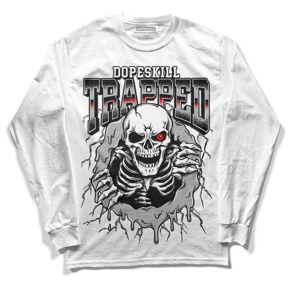 Jordan 1 Low OG “Shadow” DopeSkill Long Sleeve T-Shirt Trapped Halloween Graphic Streetwear - White