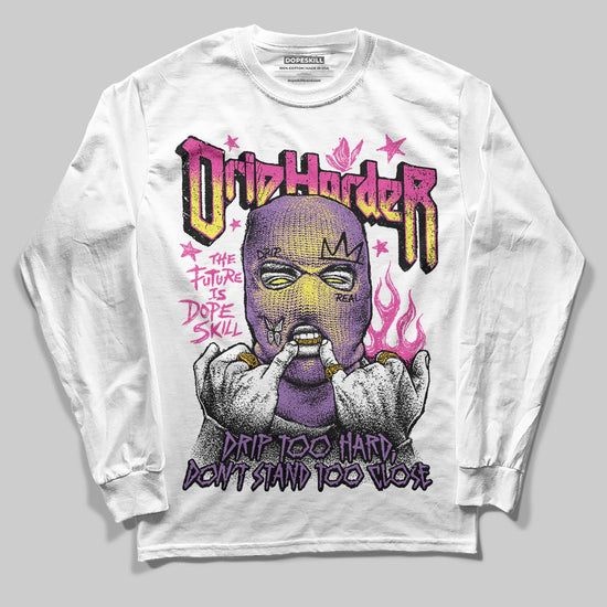 PURPLE Sneakers DopeSkill Long Sleeve T-Shirt Drip Harder Graphic Streetwear - White 