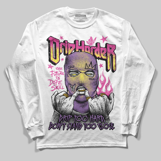 PURPLE Sneakers DopeSkill Long Sleeve T-Shirt Drip Harder Graphic Streetwear - White 