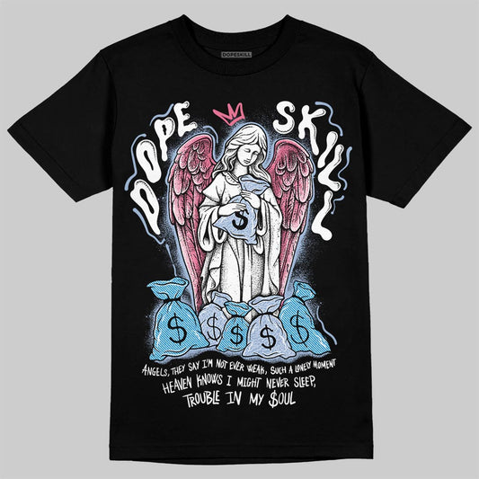 Jordan 3 GS “Cobalt Bliss” DopeSkill T-Shirt Angels Graphic Streetwear - Black