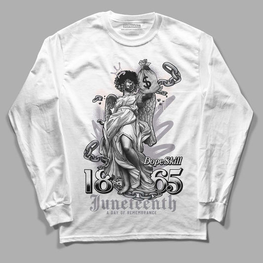 Jordan 2 Cement Grey DopeSkill Long Sleeve T-Shirt Juneteenth Graphic Streetwear - White