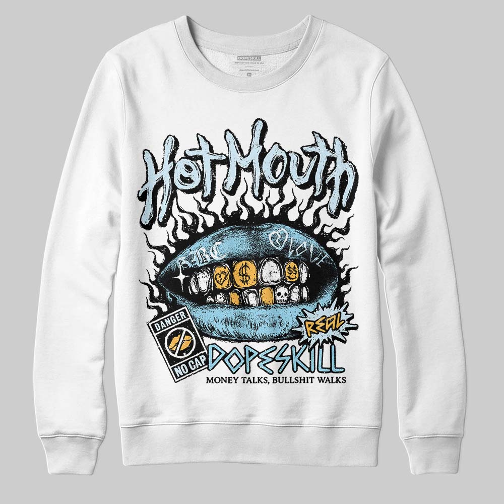 Vans Knu Stack Vintage Satin Dream Blue DopeSkill Sweatshirt Hot Mouth Graphic Streetwear - White