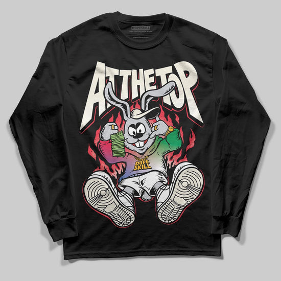 Jordan 11 Retro 285 Atlanta DopeSkill Long Sleeve T-Shirt At The Top Graphic Streetwear - Black