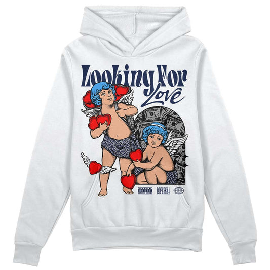 Jordan Spiz’ike Low “White/Obsidian” DopeSkill Hoodie Sweatshirt Looking For Love Graphic Streetwear - WHite 