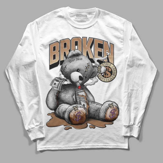 Jordan 6 WMNS Gore-Tex Brown Kelp DopeSkill Long Sleeve T-Shirt Sick Bear Graphic Streetwear - White