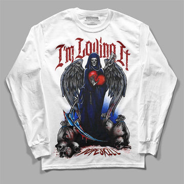 Jordan 13 French Blue DopeSkill Long Sleeve T-Shirt New I'm Loving It Graphic Streetwear