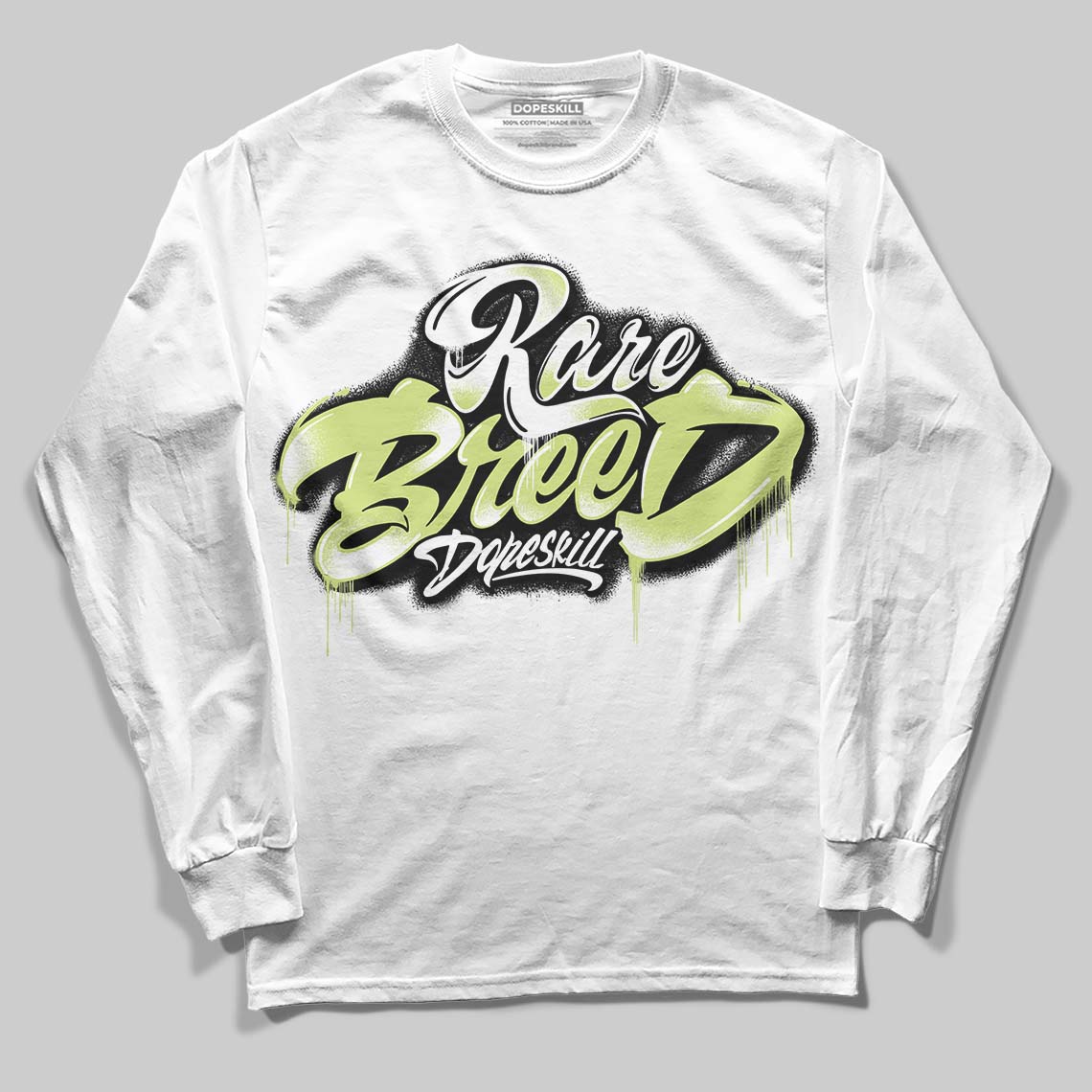 Jordan 5 “Luminous Green” DopeSkill Long Sleeve T-Shirt Rare Breed Type Graphic Streetwear - WHite