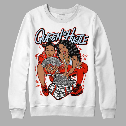 Jordan 6 Retro Toro Bravo DopeSkill Sweatshirt Queen Of Hustle Graphic Streetwear - White