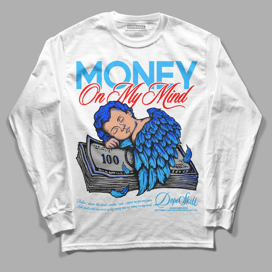 Jordan 2 Low "University Blue" DopeSkill Long Sleeve T-Shirt MOMM Graphic Streetwear - White