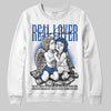Jordan 1 Low Travis Scott x Fragment DopeSkill Sweatshirt Real Lover Graphic Streetwear - White