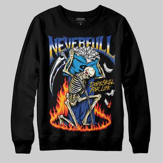 Royal Blue Sneakers DopeSkill Sweatshirt NeverFull Graphic Streetwear - Black