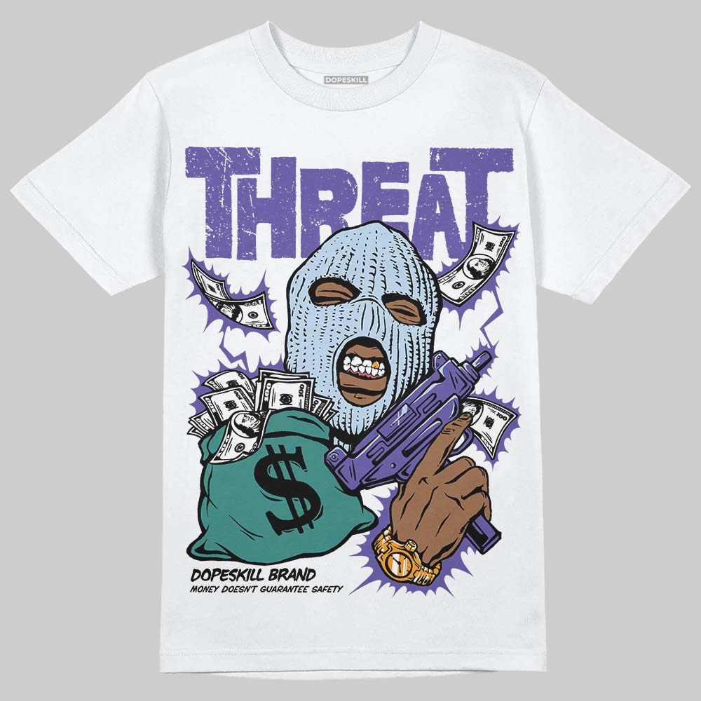 Jordan 5 OG “Grape” DopeSkill T-Shirt Under Threat Graphic Streetwear - White