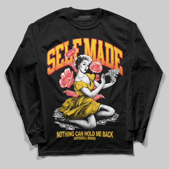 Yellow Sneakers DopeSkill Long Sleeve T-Shirt Self Made Graphic Streetwear - Black