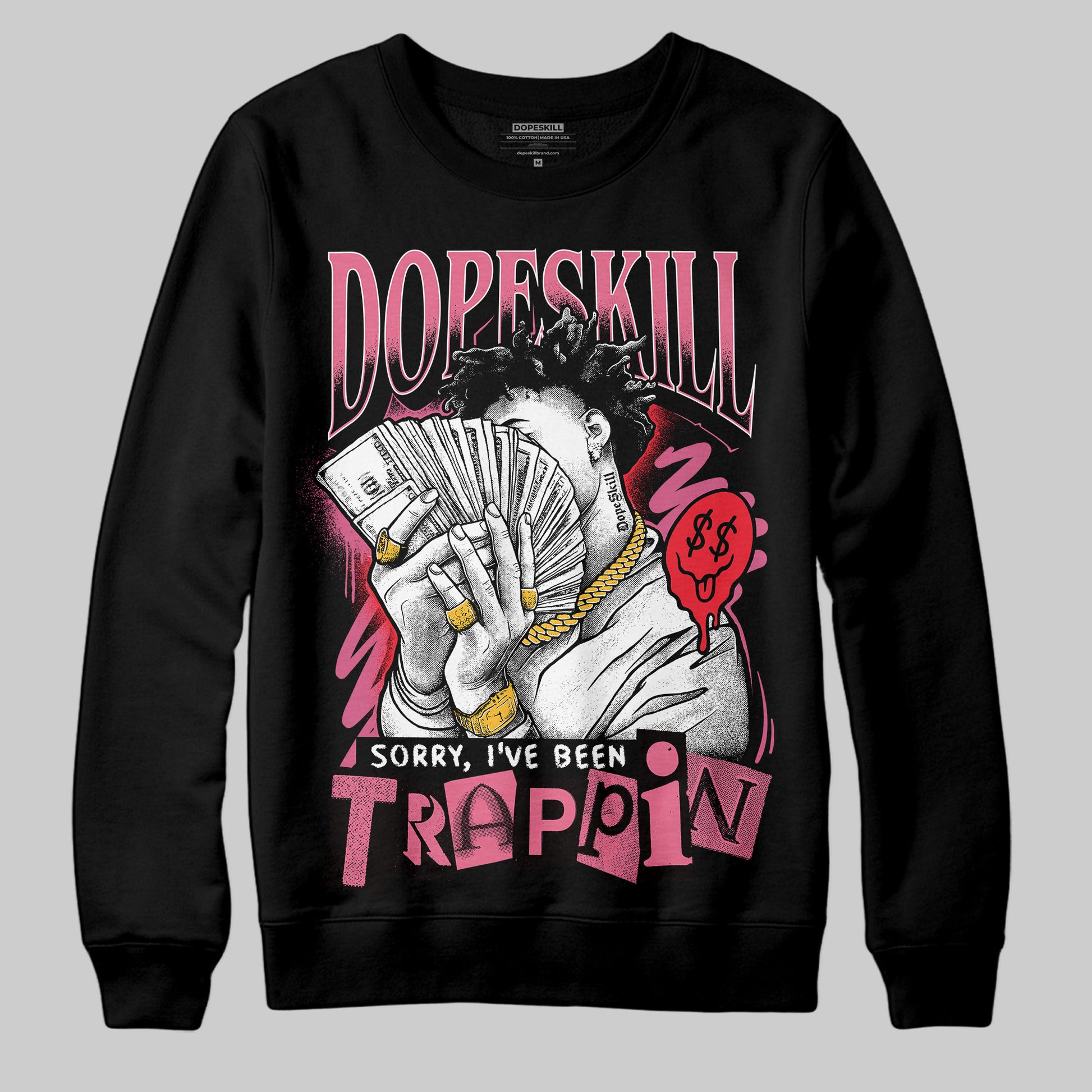 Diesel Pink S - Serendipity Pro-X1 Trainers DopeSkill Sweatshirt Sorry I've Been Trappin Graphic Streetwear - Black