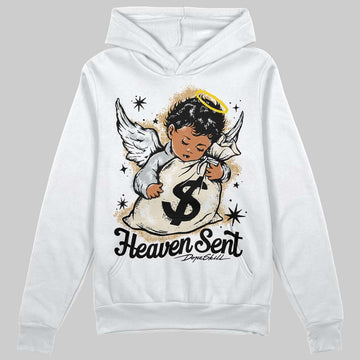 Jordan 5 Retro Reverse Metallic DopeSkill Hoodie Sweatshirt Heaven Sent Graphic Streetwear - White