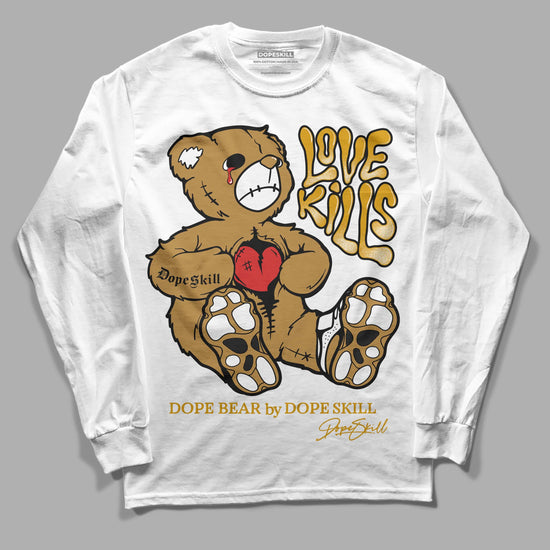 Jordan 13 Wheat 2023 DopeSkill Long Sleeve T-Shirt Love Kills Graphic Streetwear - White