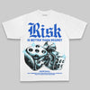 Royal Blue Oversize Print Risk Is Better Than Regret DopeSkill Graphic Premium T-shirt Streetwear - White
