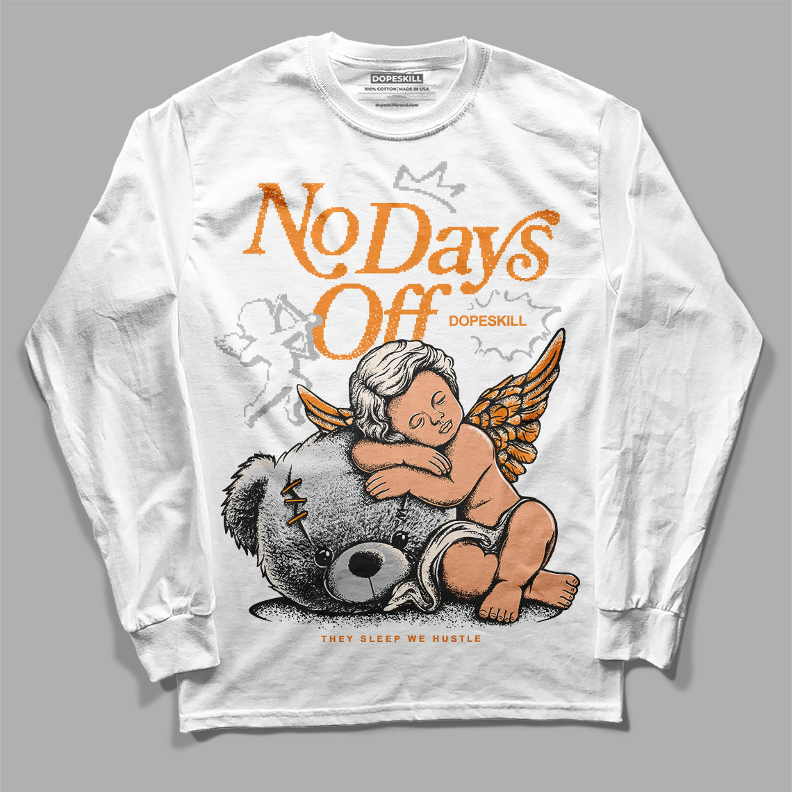 Dunk Low Cool Grey DopeSkill Long Sleeve T-Shirt New No Days Off Graphic Streetwear - White