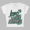 Jordan 3 "Green Glow" DopeSkill Women's Crop Top LOVE Graphic Streetwear  - White 