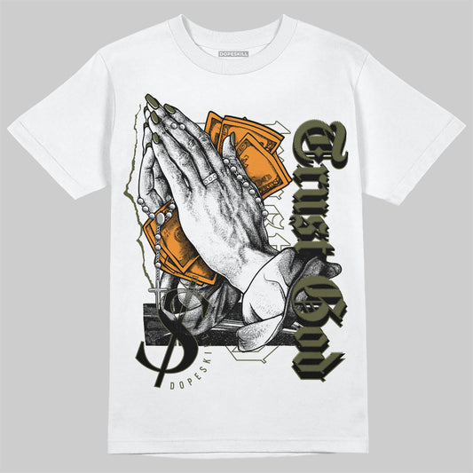 Jordan 5 "Olive" DopeSkill T-Shirt Trust God Graphic Streetwear  - White