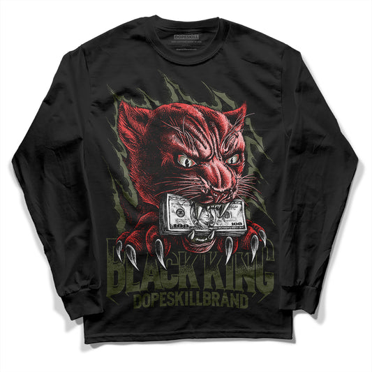 Dunk Mystic Red Cargo Khaki DopeSkill Long Sleeve T-Shirt Black King Graphic Streetwear - Black